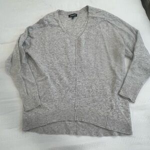 Express Gray V-Neck Sweater